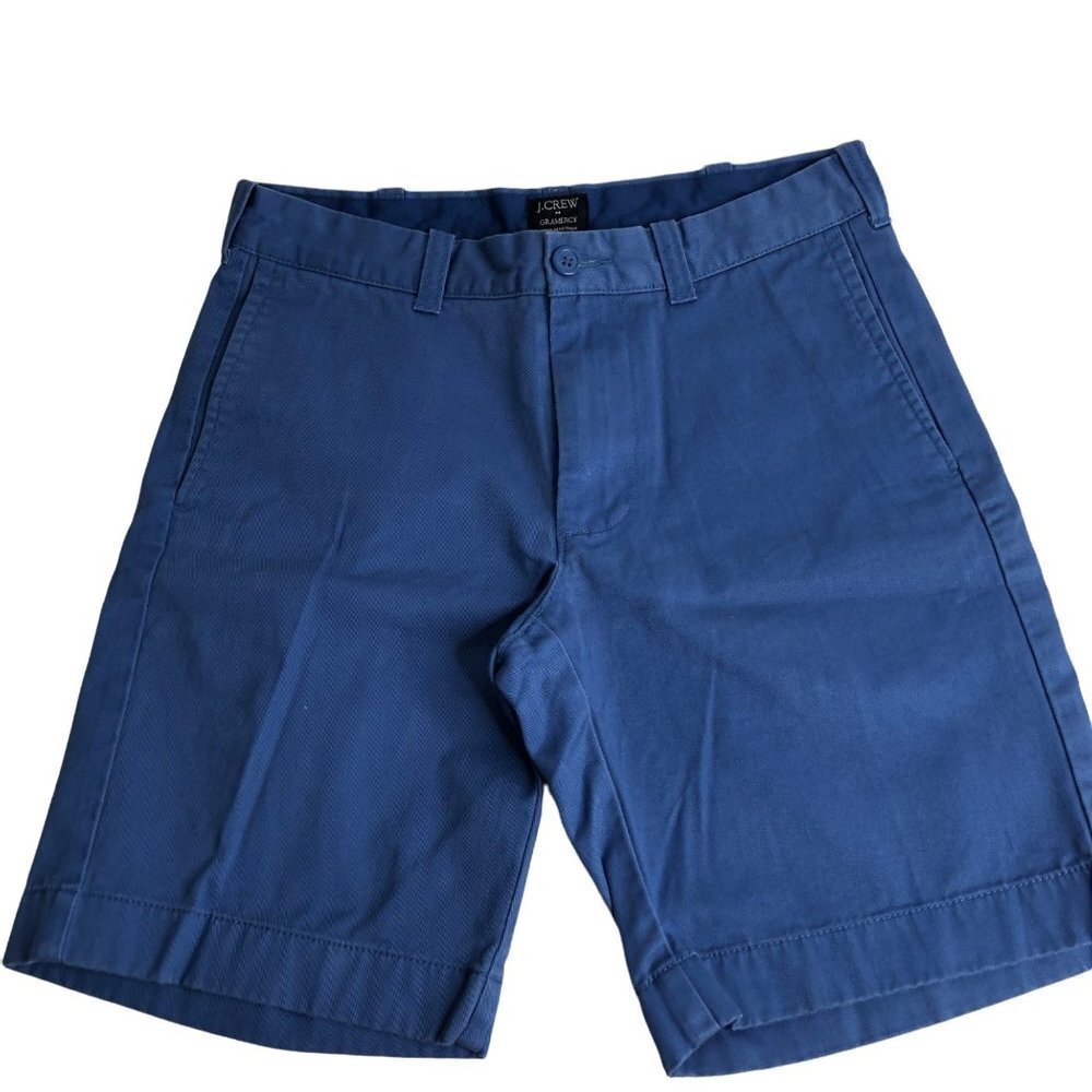 J CREW GRAMERCY MENS FLAT FRONT BLUE SHORTS SIZE 29